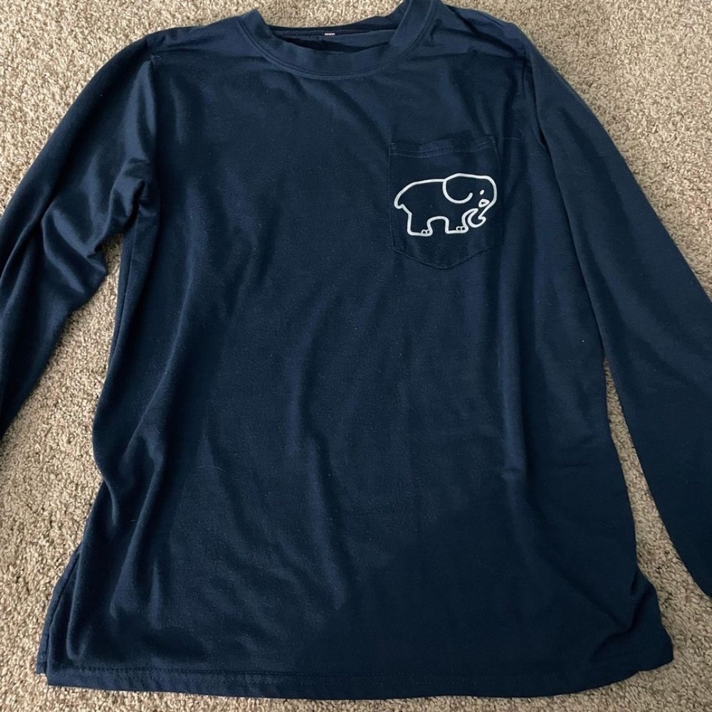 Navy Ivory Ella Long-Sleeved Shirt